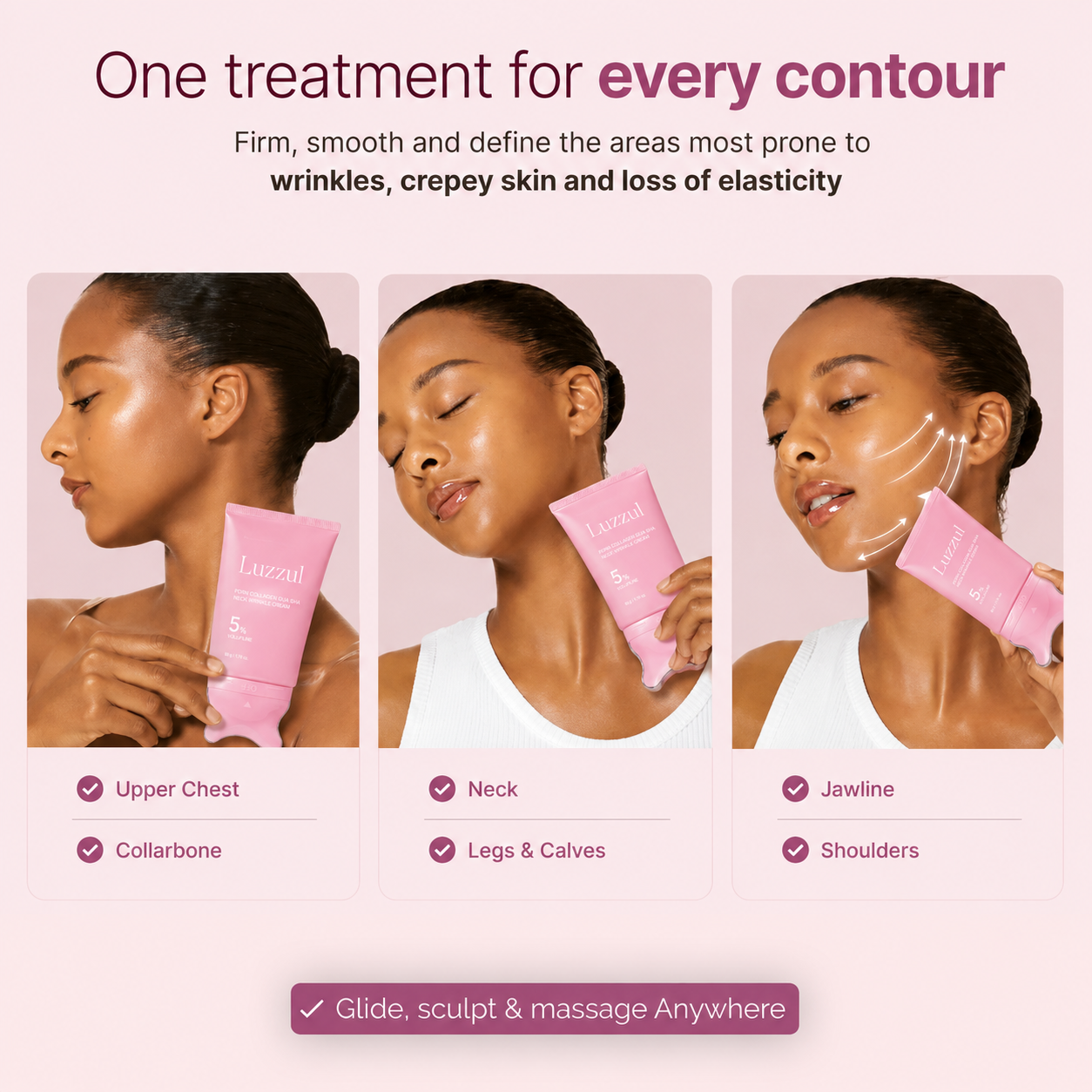 Luzzul™ Korean PDRN Collagen Gua Sha Neck Wrinkle Cream